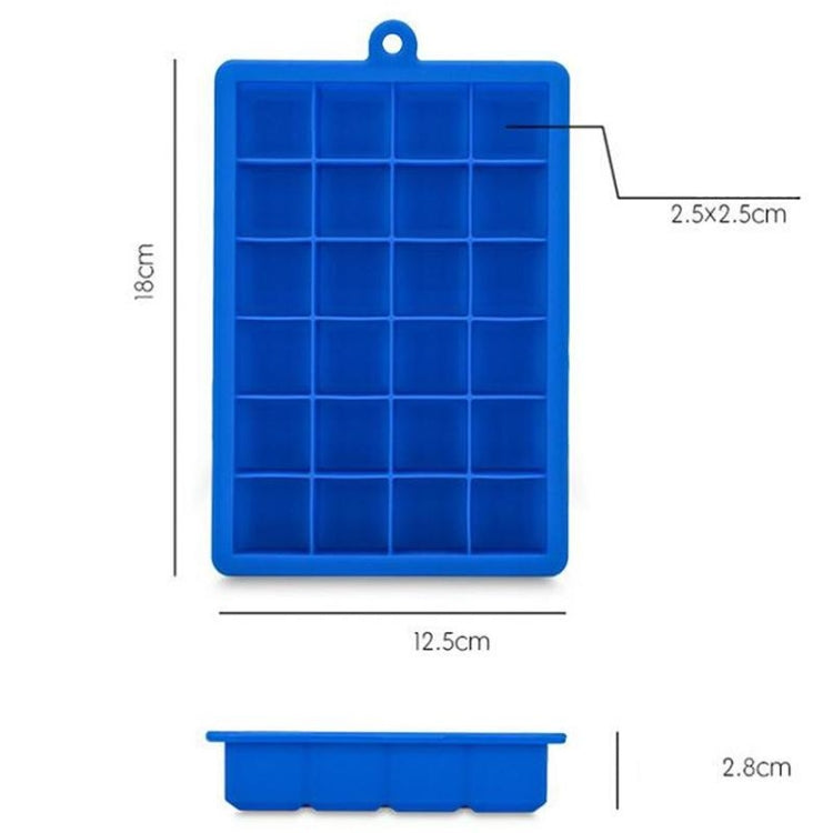 24 Grids Silicone Ice Cube Tray Molds Square Shape Ice Cube Maker Fruit Popsicle Ice Cream Mold, 24-Grid(Grass green), 24-Grid(Rose red)