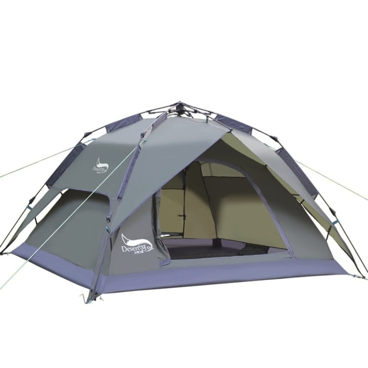 Desert&Fox Outdoor Travel Camp Tent Beach Automatic Easily Building Tent for 3-4 People, Army Green, Sky Blue, Fruit Green