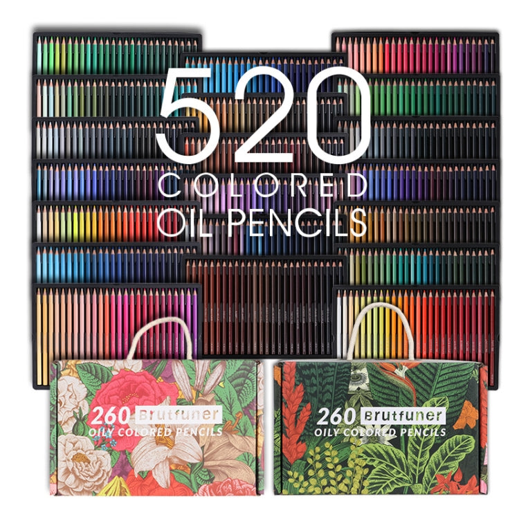 BRUTFUNER 520 Colors Color Lead Set Art Painting Oily Hand-Painted Color Lead, 520 Colors Hand-Painted