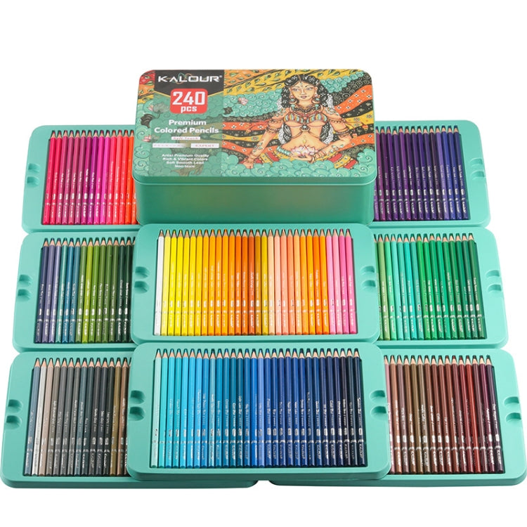 Kalour 240 Colors Color Lead Pencil Set Hand Painted Doodle Color Pencil Painting Pencil, 240 Colors Painting Pencil