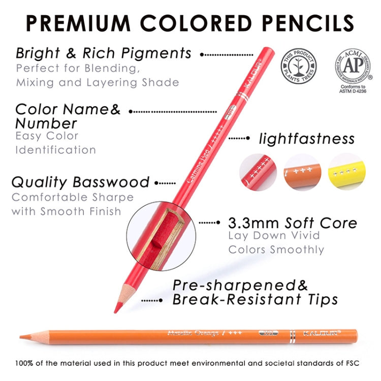 Kalour 240 Colors Color Lead Pencil Set Hand Painted Doodle Color Pencil Painting Pencil, 240 Colors Painting Pencil