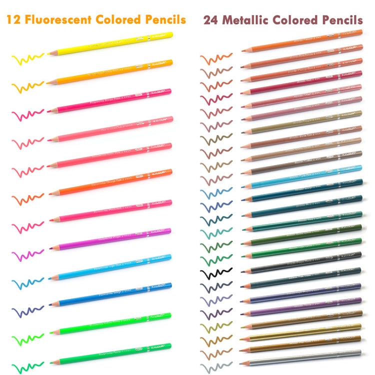 Kalour 240 Colors Color Lead Pencil Set Hand Painted Doodle Color Pencil Painting Pencil, 240 Colors Painting Pencil