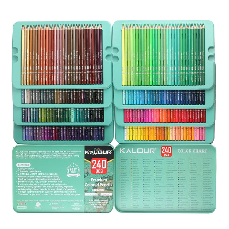 Kalour 240 Colors Color Lead Pencil Set Hand Painted Doodle Color Pencil Painting Pencil, 240 Colors Painting Pencil
