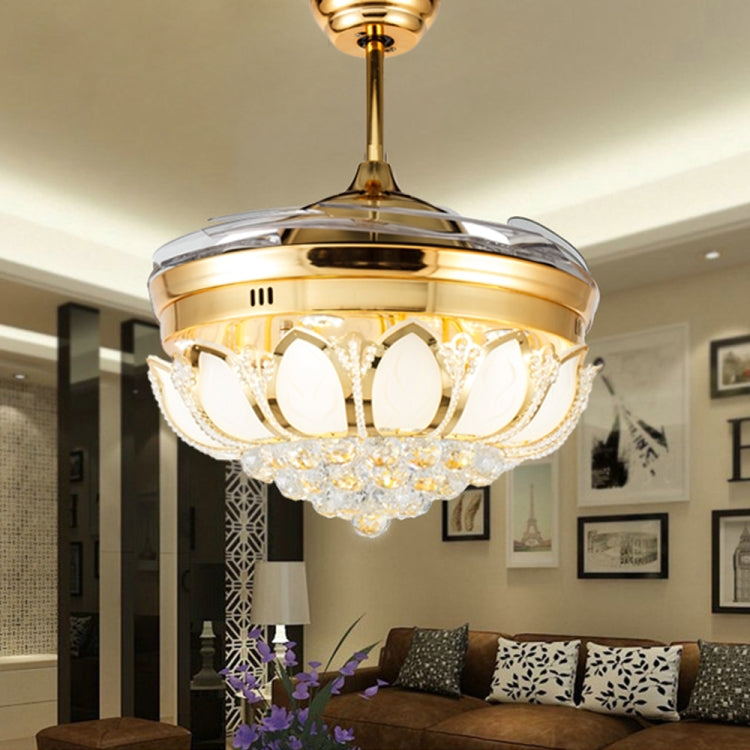 Invisible Crystal Fan LED Chandelier Home Living Room Bedroom Variable Frequency Ceiling Fan Light with Remote Control, 42 inch 115 Three Colors 36W, 42 inch 116 Three Colors 36W, 42 inch 114 Three Colors 36W, 42 inch 112 Three Colors 36W              ...