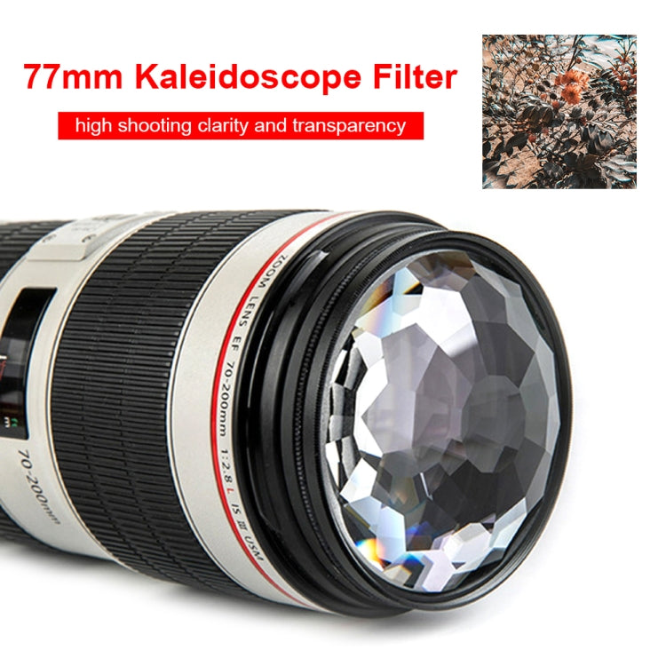 77mm Kaleidoscope Prism Foreground Blur Camera Glass Filter Lens, 77mm