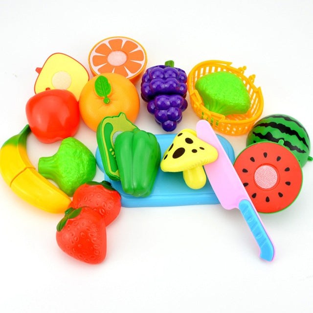 Pretend Play Plastic Food Toy Cutting Fruit Vegetable for Children, Random Color and Style, 23 PCS / Set, 18 PCS / Set, 15 PCS / Set, 12 PCS / Set, 8 PCS / Set