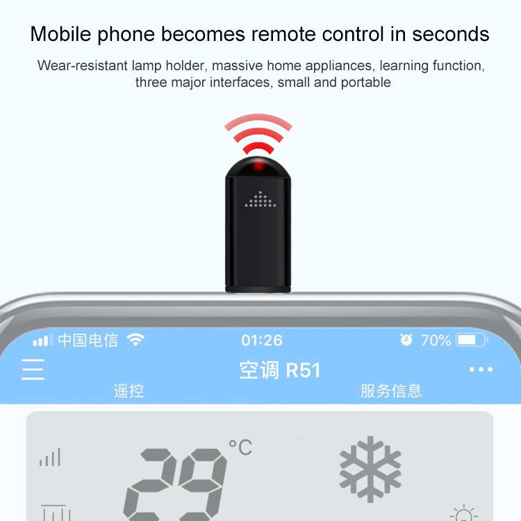 R09 Mobile Phone Intelligent Remote Control Infrared Mobile Phone Remote Control, Interface:, 8 Pin (Black), 8 Pin (Cyan), 8 Pin (Silver), Type-C (Black), Type-C (Cyan), Type-C (Silver), Micro USB (Black), Micro USB (Cyan), Micro USB (Silver)