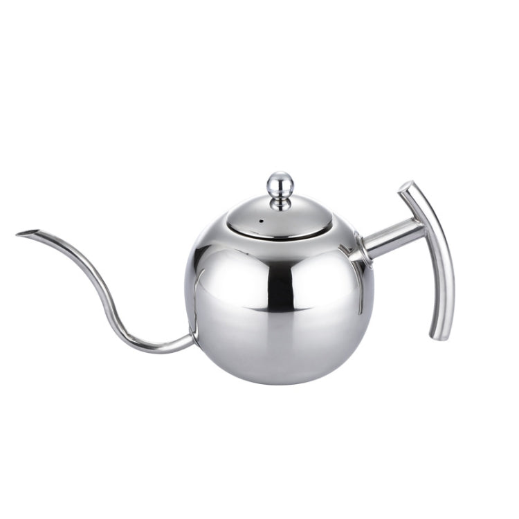 Hand Flush Pot Mocha Coffee Pot Stainless Steel Coffee Pot European Style Stainless Steel Teapot With Strainer, 1L, 0.85L