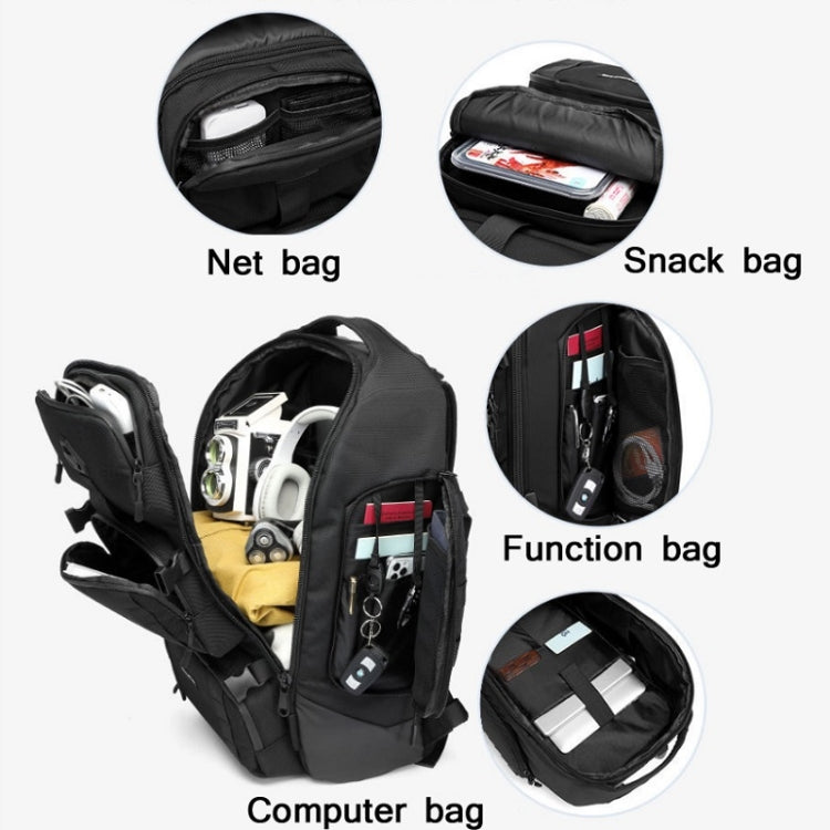 Ozuko 9386 Men Outdoor Multi-Function Travel Mountaineering Backpack, Ozuko 9386