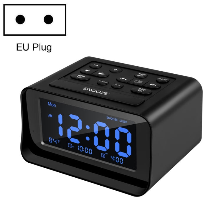 LED Digital Bedroom Alarm Clock With USB Charging Port Clock Radio Temperature Electronic Platform Clock, US Plug, EU Plug, UK Plug