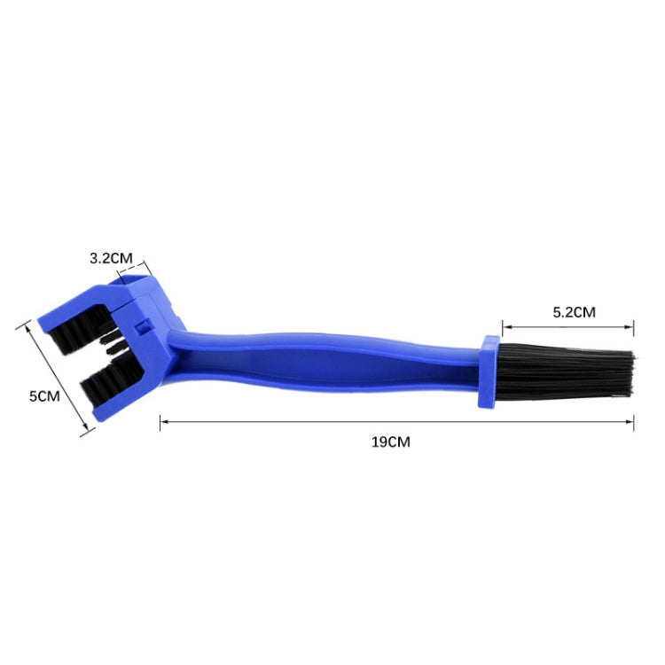 1 Set BG-7168 Bicycle And Motorcycle Cleaning Brush Three-Sided Chain Brush, Colour: Blue + Small Brush, 5 PCS Red, 5 PCS Blue, 5 PCS Black, Red + Small Brush, Blue + Small Brush