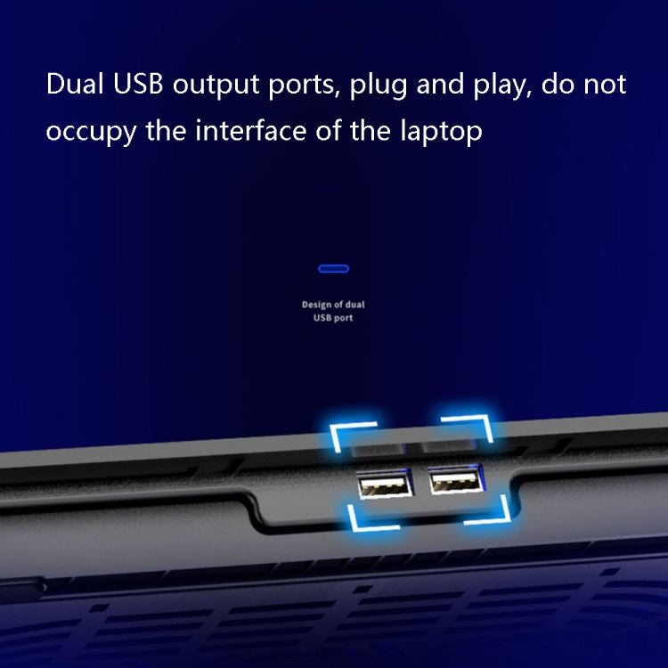ICE COOREL N106 Laptop Base Adjustment Radiator Dual-Fan Notebook Cooling Bracket, Standard Version (Blue Light), Luxury Version (Knight Dark), Luxury Version (Ivory White), Luxury Version (Sea Blue), Flagship Version (Knight Black)                    ...