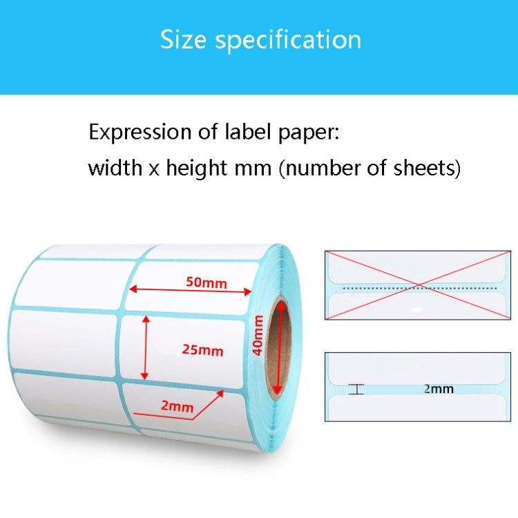 Sc5030 Double-Row Three-Proof Thermal Paper Waterproof Barcode Sticker, 50 x 40 mm (2000 Pieces), 50 x 35 mm (2000 Pieces), 50 x 30 mm (2000 Pieces), 50 x 25 mm (2500 Pieces), 50 x 20  mm (5000 Pieces), 40 x 80  mm (1000 Pieces), 40 x 70 mm (2000 Piece...