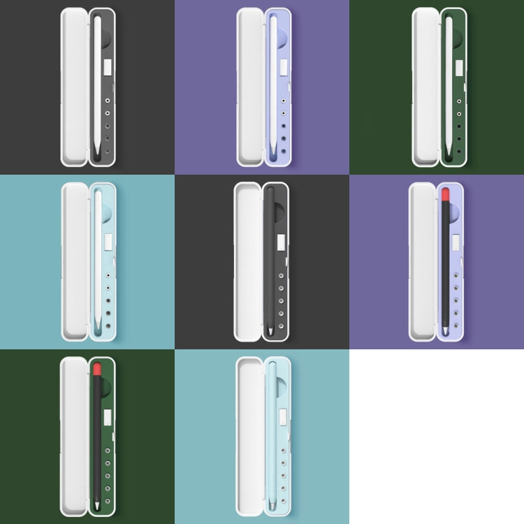 Silicone Stylus Protection Storage Box Box For Apple Pencil 1 / 2 , Specification:, 8mm (Graphite Black), 8mm (Clove Purple), 8mm (Dark Night Green), 8mm (Glacier Blue), 10mm (Graphite Black), 10mm (Clove Purple), 10mm (Dark Night Green)               ...