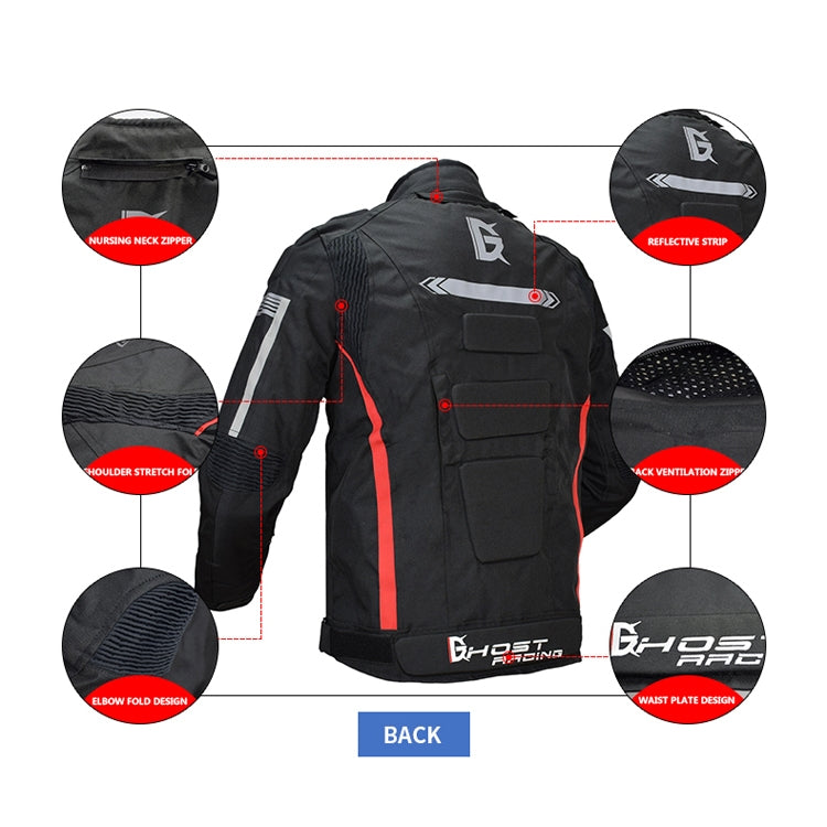 GHOST RACING GR-Y07 Motorcycle Cycling Jacket Four Seasons Locomotive Racing Anti-Fall Cloth, M, L, XXL, XXXL, XXXXL, XXXXXL