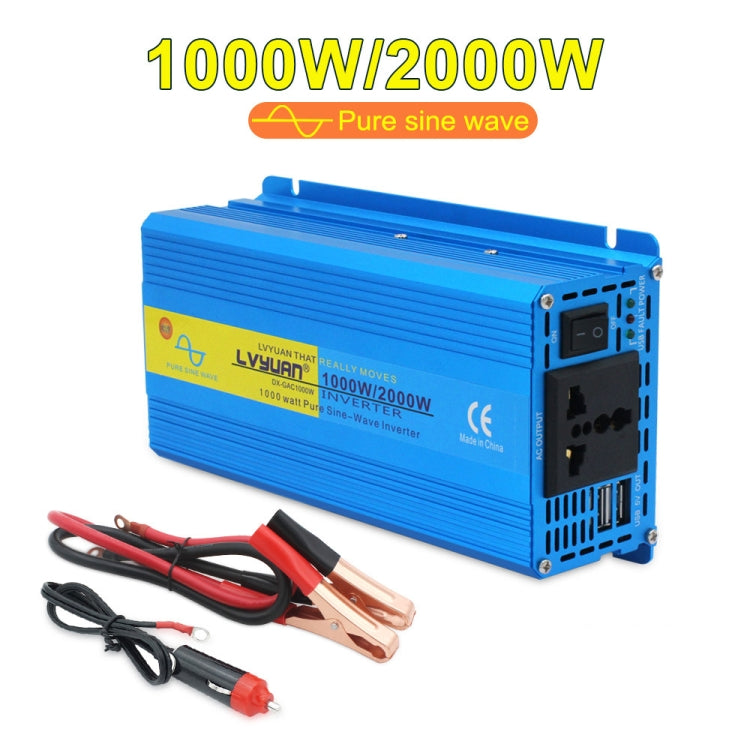 LVYUAN  2000W Car Home Pure Sine Wave Solar Inverter, 12V To 220V, 24V To 220V, 48V To 220V, 60V To 220V, 72V To 220V, 12V To 220V EU Plug, 12V To 220V UK Plug, 12V To 220V AU Plug, 12V To 110V US Plug