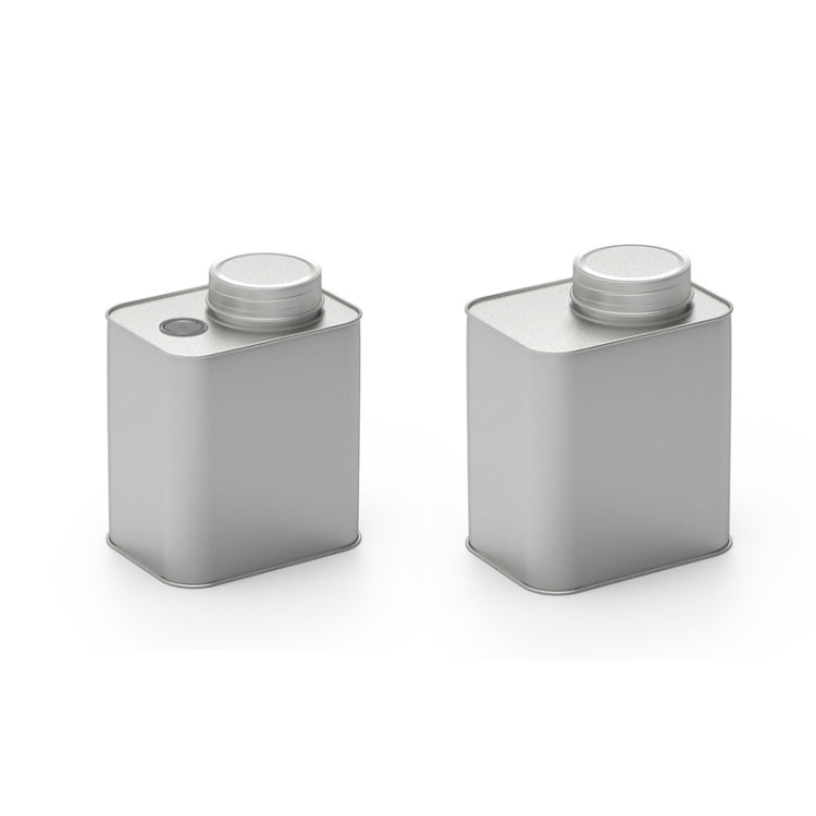 Square Tinplate Metal Sealed Cans Coffee Bean Powder Tin Cans, Specification: With Air Valve, With Air Valve