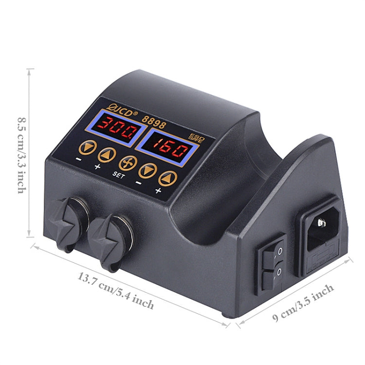 Hot Air Desoldering Station Dual Digital Display Two In One Temperature Control Electric Soldering Iron Soldering Station,, EU Plug