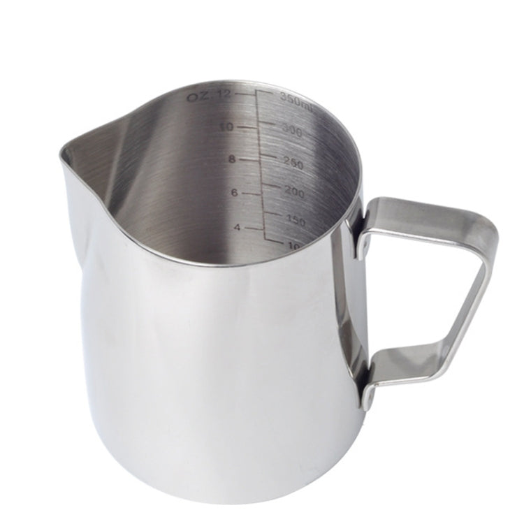 Inner Scale Pull Flower Cup Stainless Steel Milk Foam Cup Coffee Utensils, 350ml, 600ml