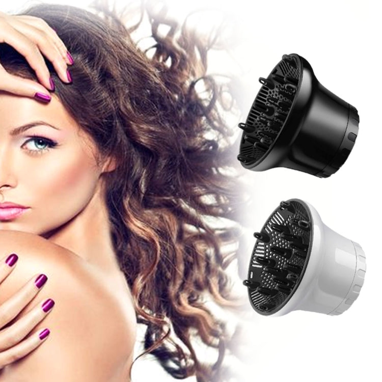 Universal Hair Diffuser Adaptable For Blow Dryers with Rotatable Design Curly Hair Large Wind Hood, White, Black