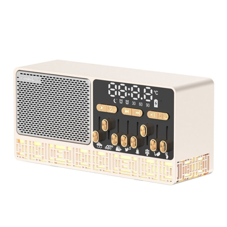 Manovo V1 Desktop White Noise Sleep Aid Speaker Home Alarm Clock Bluetooth Speaker