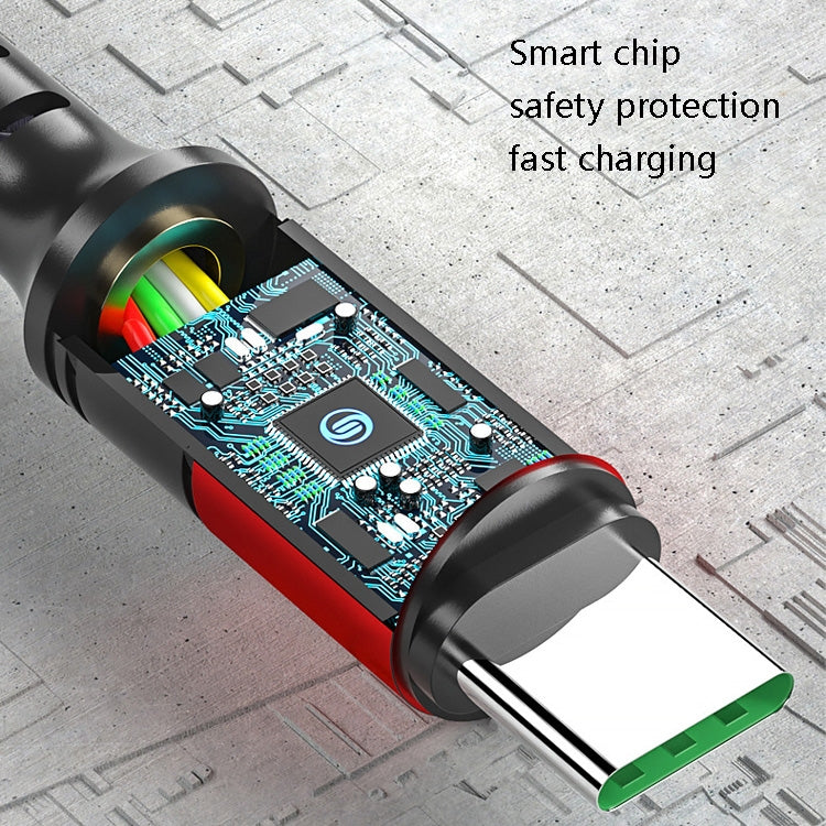 1.25m 3 In 1 USB to 8 Pin+Type-C+Micro USB Quick Charging Sync Data Cable, Output: 5A (Blue), 3A (Gold), 3A (Red), 3A (Black), 3A (Blue), 5A (Gold), 5A (Red), 5A (Black), 5A (Blue)