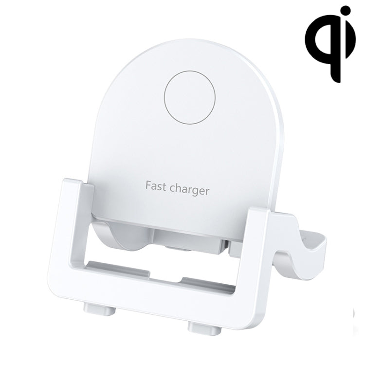 KH-18 15W Vertical Wireless Fast Charger with Phone Holder, Black, White