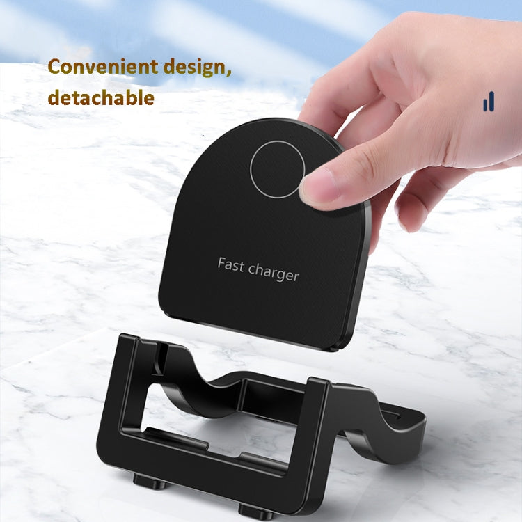 KH-18 15W Vertical Wireless Fast Charger with Phone Holder, Black, White