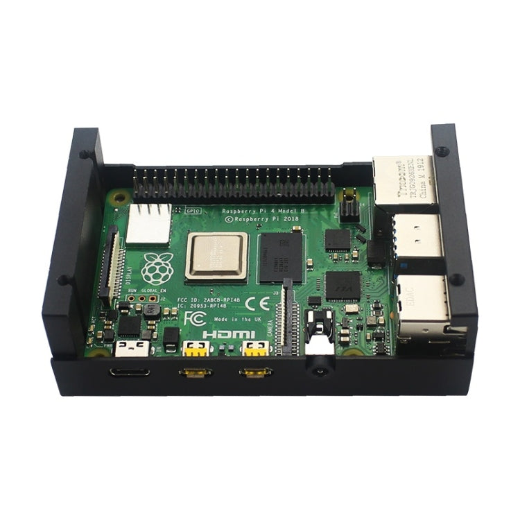 Aluminum Alloy Shell Grid Cooling Box For Raspberry Pi 3 Model B Pi 2/B +, Black, Silver