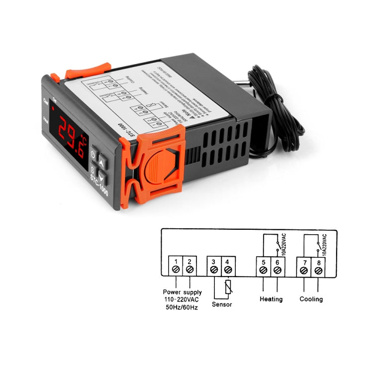 STC-1000 Aquarium Incubation Seafood Machine Electronics Number Microcomputer Temperature Controller Switch, 12V