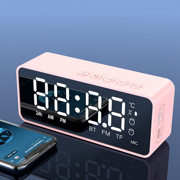 ZXL-G50 Mini Mirror Alarm Bluetooth Speaker Support TF Card, ZXL-G50 Black, ZXL-G50 White, ZXL-G50 Pink