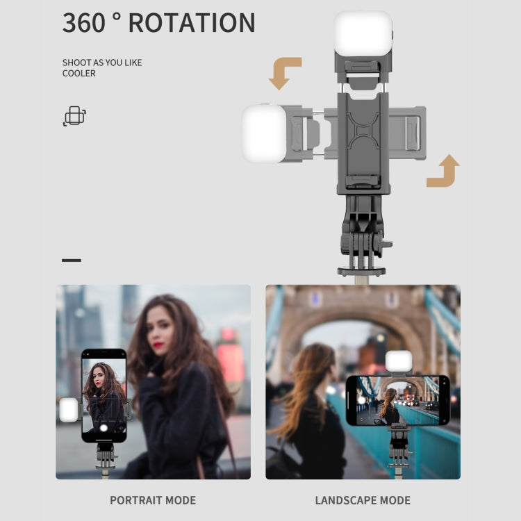 Mini Selfie Stick Integrated Multifunctional Bluetooth Selfie, Specification:, Q10S 70cm With Fill Light, Q11 74CM Without Fill Light, Q10 68CM Without Fill Light