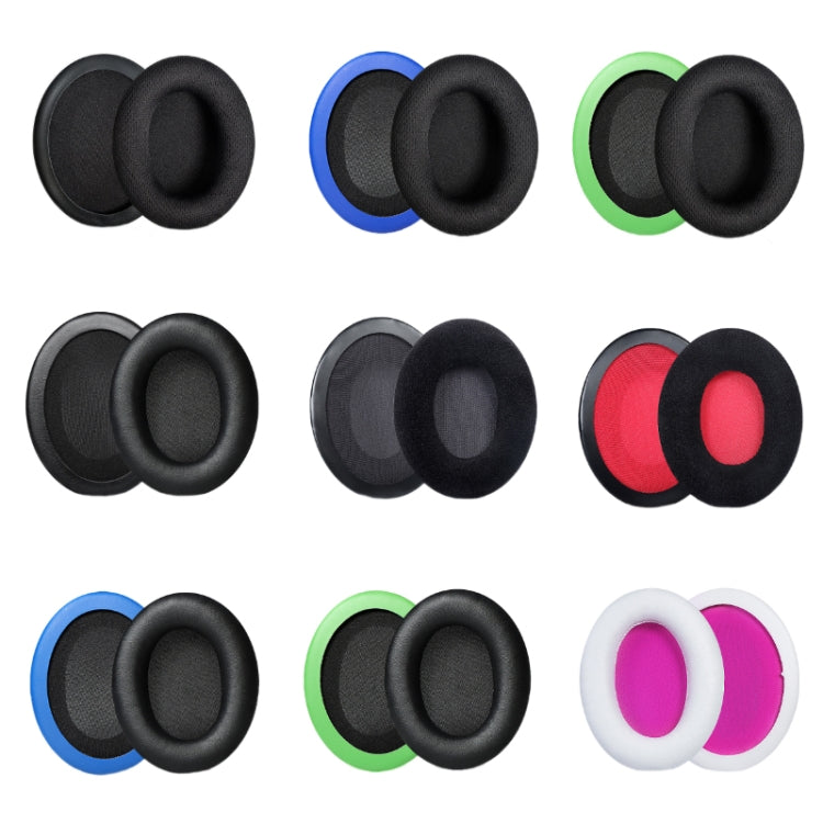 2pcs Headset Earmuffs For Kingston HyperX, Black Mesh, Black Mesh+Green, Black Protein Skin, Black Velvet, Black+Red Velvet, Black+Blue Protein Skin, Black+Green Protein Skin, White+Rose Red, Black Splicing, Black Ice Silk, Black Ice-skinned           ...