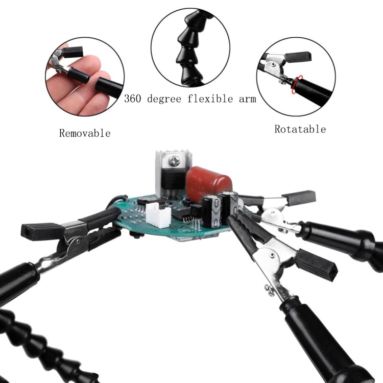 Six-Jaw Aluminum Alloy Soldering Station Repair Workbench, N-SS6LM-BK9