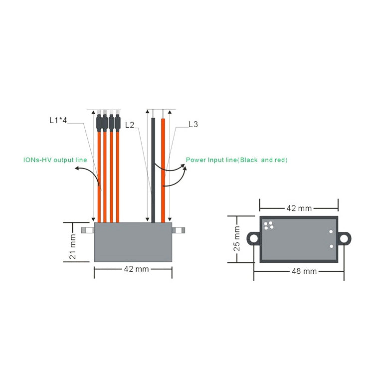 Anion Air Purifier Negative Ion Generator Module, AC 220-240V, AC 110-130V
