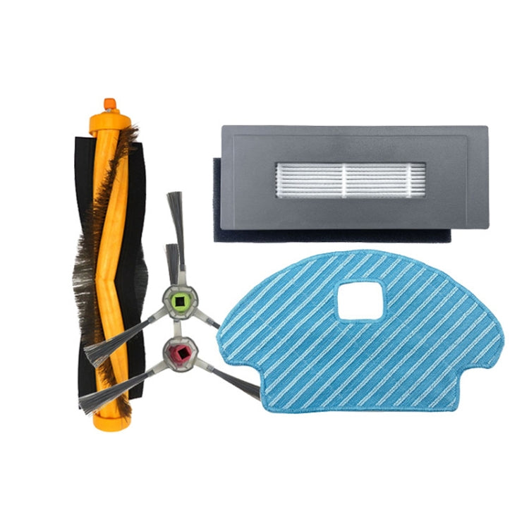 2pcs Rag Accessories For ECOVACS DEEBOT OZMO 930 DG36, Set 1, Main Brush, 2 Pairs Side Brush, 2 PCS HEPA Filter, 2 PCS Rag