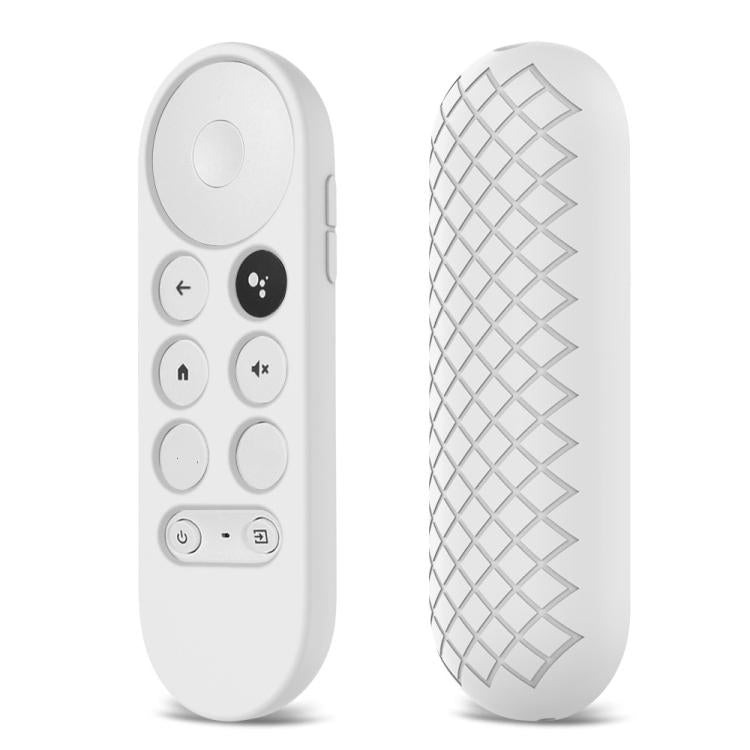 2 PCS Silicone Protective Shell for Google Chromecast 2020 Remote Control, Red), (Black), (Silver Gray), (Sky Blue), (White), (Pink)