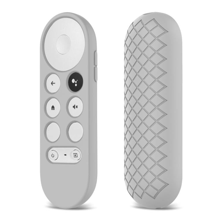 2 PCS Silicone Protective Shell for Google Chromecast 2020 Remote Control, Red), (Black), (Silver Gray), (Sky Blue), (White), (Pink)
