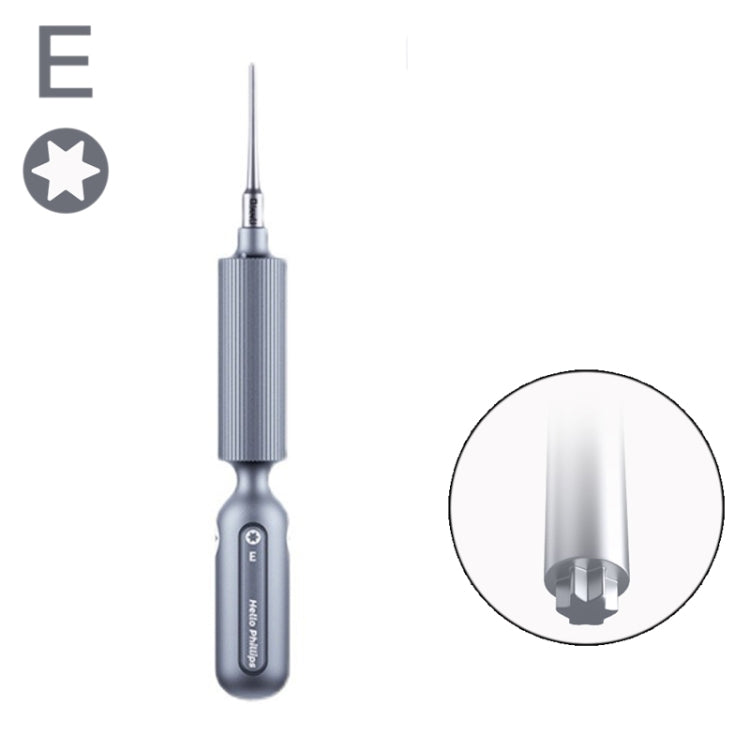 Qianli Super Tactile Grip-Type Precision Silent Dual-Bearing Screwdriver, Type A Phillips, Type B Tri-point, Type C Pentalibe, Type  D Pinhead Philips, Type E T2 Torx