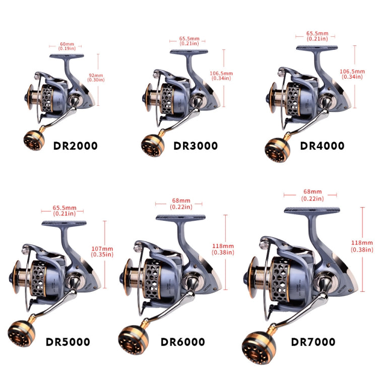 PROBEROS Metal Wire Cup Fishing Wheel Spinning Wheel, Mode:, DR2000, DR3000, DR5000, DR6000