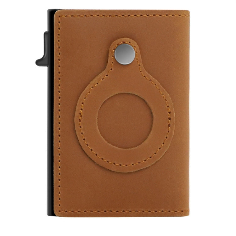 Anti-Theft Positioning Wallet Men Card Holder Mini Wallets For AirTag 2nd Gen / AirTag 1st Gen, Cowhide Blue, Cowhide Black, Cowhide Brown, Cowhide Dark Brown, Cowhide Carbon Fiber