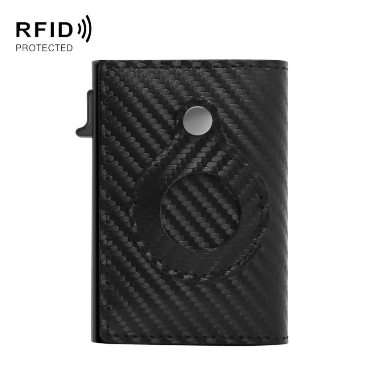 Anti-Theft Positioning Wallet Men Card Holder Mini Wallets For AirTag 2nd Gen / AirTag 1st Gen, Cowhide Blue, Cowhide Black, Cowhide Brown, Cowhide Dark Brown, Cowhide Carbon Fiber