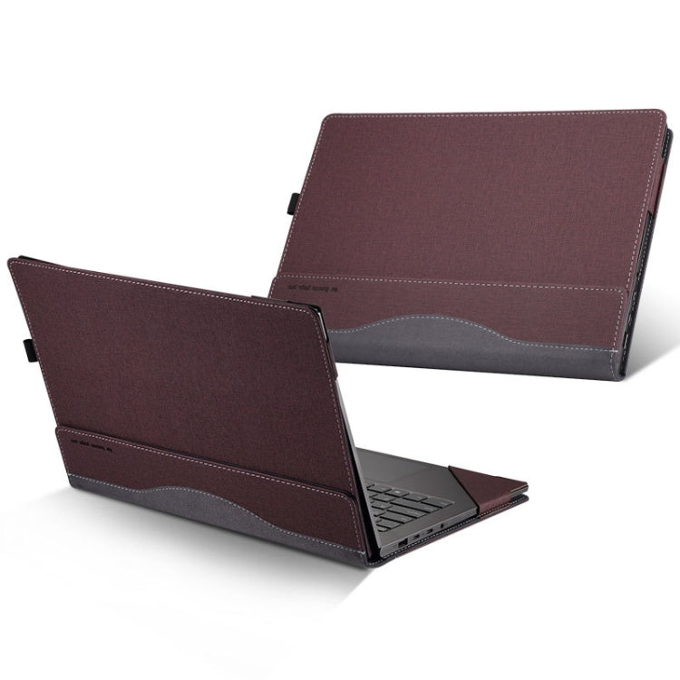 PU Leather Laptop Protective Case For HP Envy X360 15-BP / CN / DR / DS, Blue, Black, Wine Red