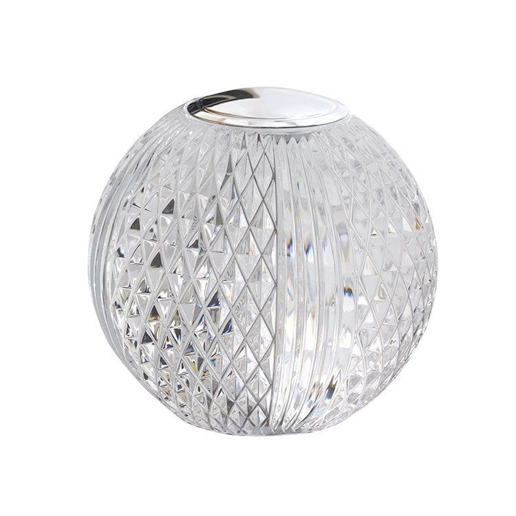 Crystal Ball Small Table Lamp USB Acrylic Night Light, MT2 80 x 80mm, MT1  110 x 110mm