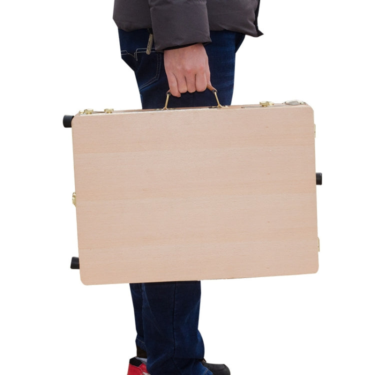 Portable Wooden Portable Sketch Box Aluminum Alloy Easel, Portable Sketch Box