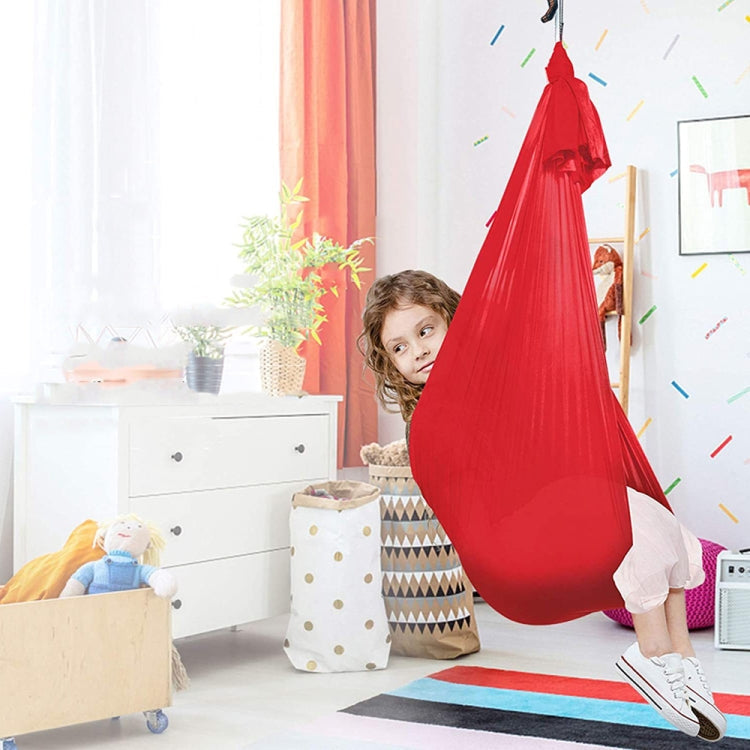 Kids Elastic Hammock Indoor Outdoor Swing, Size:, 1x2.8m (Red), 1x2.8m (Green), 1x2.8m (Dark Blue), 1x2.8m (Purple), 1x2.8m (Sky Blue), 1x2.8m (Silver Gray), 1x2.8m (Black), 1.5x2.8m (Red), 1.5x2.8m (Green), 1.5x2.8m (Dark Blue), 1.5x2.8m (Purple)     ...
