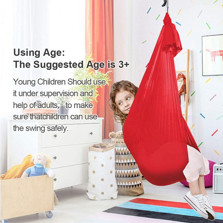 Kids Elastic Hammock Indoor Outdoor Swing, Size:, 1x2.8m (Red), 1x2.8m (Green), 1x2.8m (Dark Blue), 1x2.8m (Purple), 1x2.8m (Sky Blue), 1x2.8m (Silver Gray), 1x2.8m (Black), 1.5x2.8m (Red), 1.5x2.8m (Green), 1.5x2.8m (Dark Blue), 1.5x2.8m (Purple)     ...