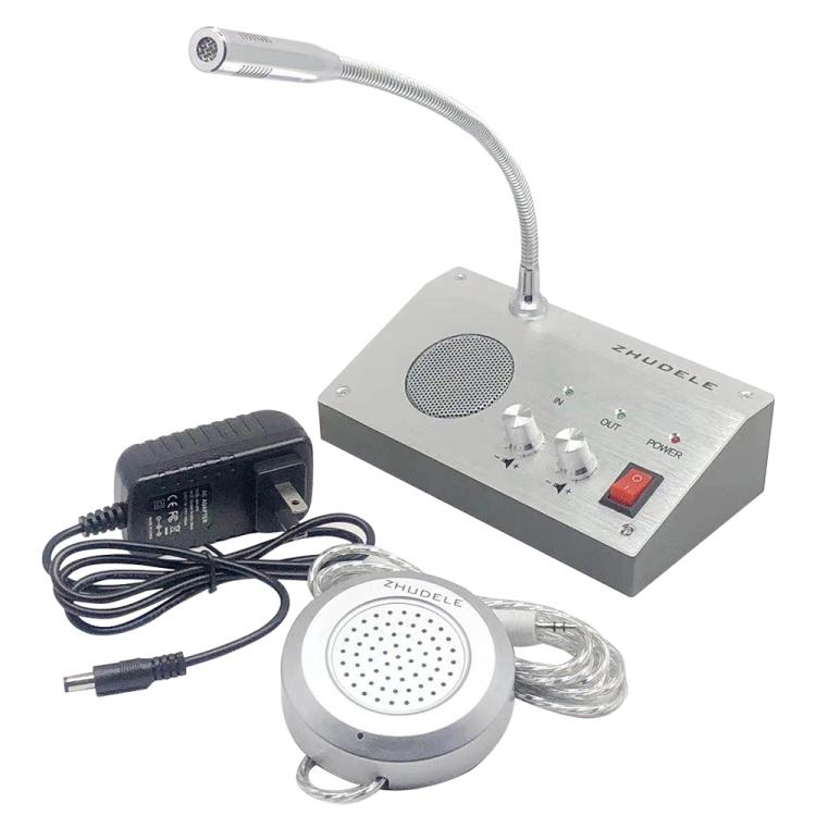 ZHUDELE ZDL-9908 Window Two-way Walkie-talkie Bank/Hospital/Station/Counter Microphone Amplifier,EU Plug, EU Plug, UK Plug, US Plug
