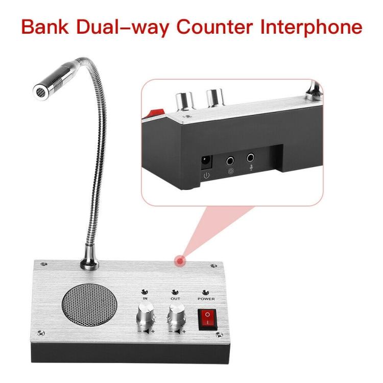 ZHUDELE ZDL-9908 Window Two-way Walkie-talkie Bank/Hospital/Station/Counter Microphone Amplifier,EU Plug, EU Plug, UK Plug, US Plug