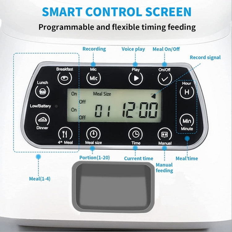 3.5L Elf Pet Feeder Automatic Feeder, Button Style, WiFi  APP Style